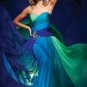 Straples Green Aqua Blue 4 Colors Chiffon Bridal Evening Dress Long Prom Dress Formail Gown