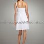 A-line Mini White Chiffon Short Bridal Evening Dress One Shoulder Knee Length Beach Wedding Dress