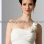 Sheath Mini White Chiffon Short Bridal Evening Dress One SHoulder Tea Length Beach Wedding Dress