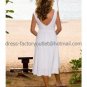 A-line Short White Chiffon Evening Dress Bridesmaid Dress Sleevelss V-neck Tea Length Wedding Dress