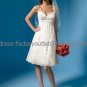A-line White Satin Tulle Applique Bridal Gown Sweetheart Knee Length Lace Wedding Dress