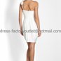 Sheath Short White Silk Chiffon Evening Dress Prom Dress One Shoulder Beach Wedding Dress