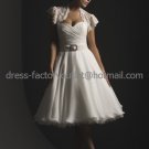 Layered Dress White Chiffon Short Evening Dress Bridesmaid Dress Strapless Wedding Dress & Jacket