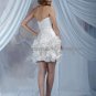 Layered Dress WhiteTaffeta Short Evening Dress Bridesmaid Dress Strapless Mini Wedding Dress