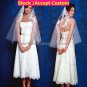 A-line White Satin Short Evening Dress Lace Bridal Dress Strapless Calf Length Beach Wedding Dress