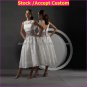 A-line White Lace Purple Sash Short Lace Bridal Dress Strapless Calf Length Beach Wedding Dress