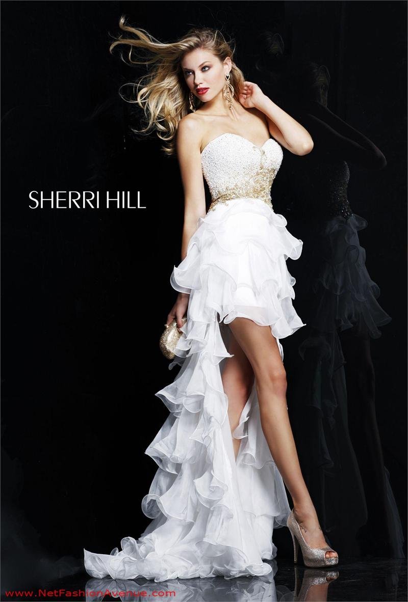 Sherri Hill белое платье