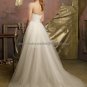 Beige Ivory Tulle Lace Bridal Dress Strapless Short Front Long Back Hi-low Beach Wedding Dress