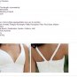 White Chiffon V-neck Bridal Evening Dress Sleeveless High Front Low Back Hi-low Beach Wedding Dress
