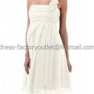 White Chiffon Empire Waist Bridal Evening DressOne Shoulder Short Maternity Wedding Dress