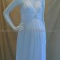Custom White Chiffon Empire Waist Bridal Evening Dress Halter Short Maternity Wedding Dress