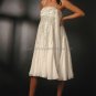 White Chiffon Empire Waist Bridal Evening Dress Spaghetti Straps Short Beach Maternity Wedding Dress