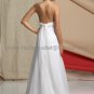 White Organza Lace Empire Waist Bridal Evening Dress Spaghetti Straps Long Maternity Wedding Dress