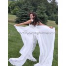 White Lace Purfle Empire Waist Bridal Evening Dress Sleeveless Long Chiffon Maternity Wedding Dress