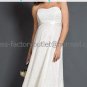 Champagne Lace Empire Waist Bridal Evening Dress Strapless Long Pregnant Wedding Dress