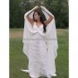 White Lace Purfle Empire Waist Bridal Evening Dress Sleeveless Long Chiffon Maternity Wedding Dress