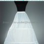 A-line White Nylon One Layer Two Hoops Wedding Petticoat Dress underware Bridal Bustle Crinoline P1
