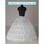 A-line White 1 Layer 6 Hoops Wedding Petticoat Dress Underware Bridal Bustle Crinoline P11