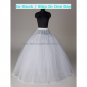A-line White 5 Layers No Hoop Wedding Petticoat Dress Underware Bridal Bustle Soft Crinoline P16