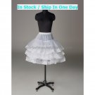 White 3 Layers Lace Edge Little Wedding Petticoat Short Underware Bridal Bustle Mini Crinoline P23