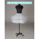A-line White 3 Layers Little Wedding Petticoat Short Underware Girl Dress Crinoline P242