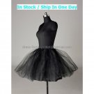 A-line Black 3 Layers Little Wedding Petticoat Short Underware Bridal Bustle Mini Crinoline P25