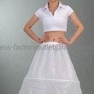 A-line White Nylon One Layer Two Hoops Wedding Petticoat Dress underware Bridal Bustle Crinoline P1