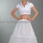 A-line White Nylon One Layer Two Hoops Wedding Petticoat Dress underware Bridal Bustle Crinoline P1