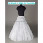 A-line White Nylon Tulle No Hoop Wedding Petticoat Dress Underware Bridal Bustle Soft Crinoline P4