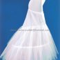 Mermaid White Nylon 2 Layer 2 Hoops Wedding Petticoat Dress Adjustable Bridal Bustle Crinoline P5