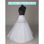 A-line White Nylon 2 Tulle 1 Hoop Wedding Petticoat Dress Underware Bridal Bustle Soft Crinoline P7