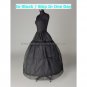 A-line Black Nylon 1 Tulle 3 Hoop Wedding Petticoat Dress Underware Bridal Bustle Soft Crinoline P9