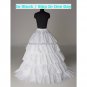 A-line White 5 Layer Ruffles 5 Hoops Wedding Petticoat Dress Underware Bridal Bustle Crinoline P10