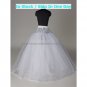 A-line White 5 Layers No Hoop Wedding Petticoat Dress Underware Bridal Bustle Soft Crinoline P16
