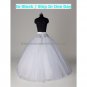 A-line White 8 Layers No Hoop Wedding Petticoat Dress Underware Bridal Bustle Soft Crinoline P18