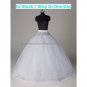A-line White 8 Layers No Hoop Wedding Petticoat Dress Underware Bridal Bustle Soft Crinoline P18