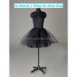 A-line Black 3 Layers Little Wedding Petticoat Short Underware Bridal Bustle Mini Crinoline P25
