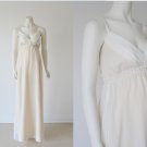 White Chiffon Empire Waist Maternity Bridal Dress Spaghetti Straps V-neck Pregnant Wedding Dress