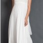White Chiffon Empire Waist Maternity Bridal Dress Lace Top Hater Pregnant Wedding Dress H168