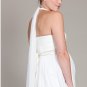 White Chiffon Empire Waist Maternity Bridal Dress Lace Top Hater Pregnant Wedding Dress H168