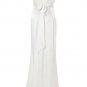 Cap Sleeves Lace Top Satin Empire Waist Maternity Bridal Gowns V-neck Pregnant Wedding Dress H166