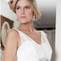 White Chiffon Empire Waist Maternity Bridal Dress Thin Sheer Straps V-neck Pregnant Wedding Dress