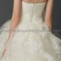 Strapless White Organza Lace A-line Bridal Gown Asymmetrical Vera Wedding Dress Free Sash V1210