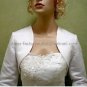 Custom Stock White Satin Long Sleeves Bridal Vest Shawl Wedding Evening Dress Bolero Jacket J28