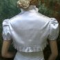 Ivory White Red Blue Green Satin Short Sleeves Bridal Vest Shawl Wedding Bolero Jacket J30