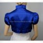 Ivory White Red Blue Green Satin Short Sleeves Bridal Vest Shawl Wedding Bolero Jacket J30