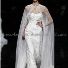 Ivory Lace Ruffle Bridal Shawl Long Wedding Dress Bolero Jacket J69