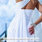 Black White Chiffon Bridal Evening Dress One Shoulder Beach Wedding Dress Prom Dress Formal Gown