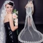 1 Tier Lace Ruffles White Ivory Red Champagne Wedding Veil 2.8X1.5 M Bridal Dress Veil VL1