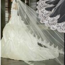 1 Tier Wide Luxury Lace Ruffles Tulle Wedding Veil 2.8X1.5 M Bridal Dress Veil